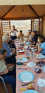 HOMMAGE A N.D. DE SANTA CRUZ A DALIAS DU 7 AU 10 JUIN 2019 (708) REPAS CHEZ ANGE AVANT LE DEPART 